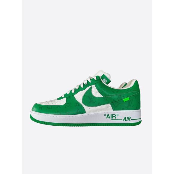 Louis Vuitton Nike Green & White Monogram Air Force 1 - Picture 3 of 9